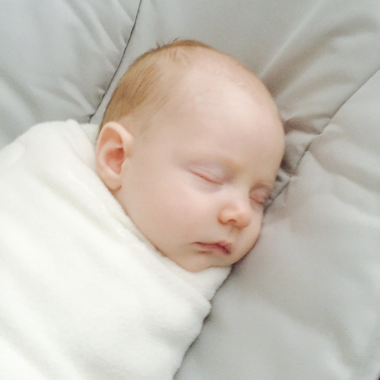 swaddled baby in mamaroo