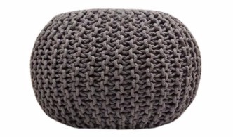 grey pouf